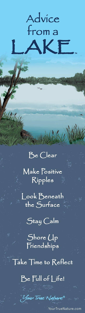 Advice from a Lake Laminated Bookmark – Woodford Cedar Run Wildlife Refuge