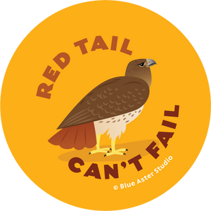 "Red Tail, Can't Fail" Hawk Button