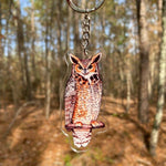 Load image into Gallery viewer, Great Horned Owl Double-Sided Acrylic Keychain
