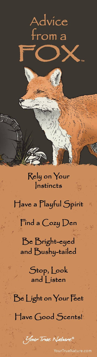 Advice from a Fox Laminated Bookmark – Woodford Cedar Run Wildlife Refuge