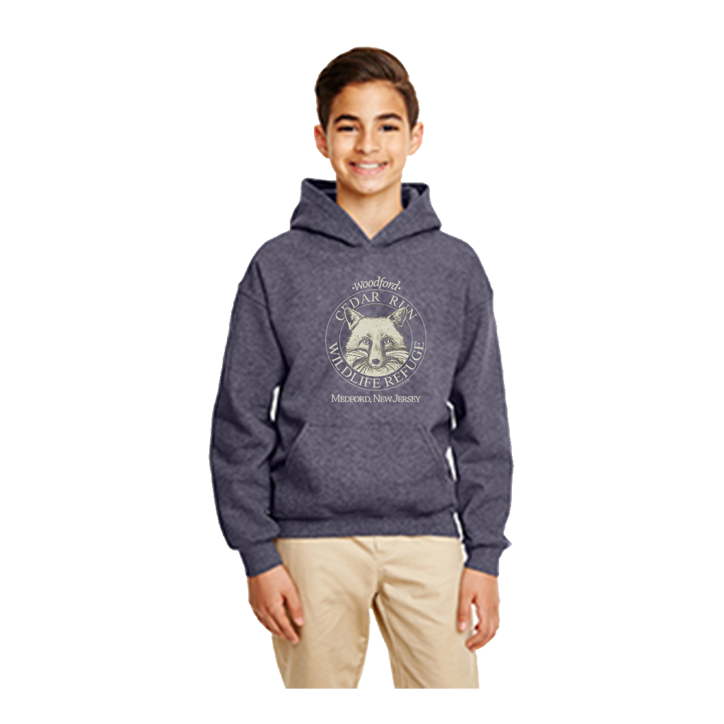 Youth Pullover Hooded Sweatshirt with Cream Logo