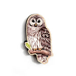 Load image into Gallery viewer, Barred Owl Wooden Pin

