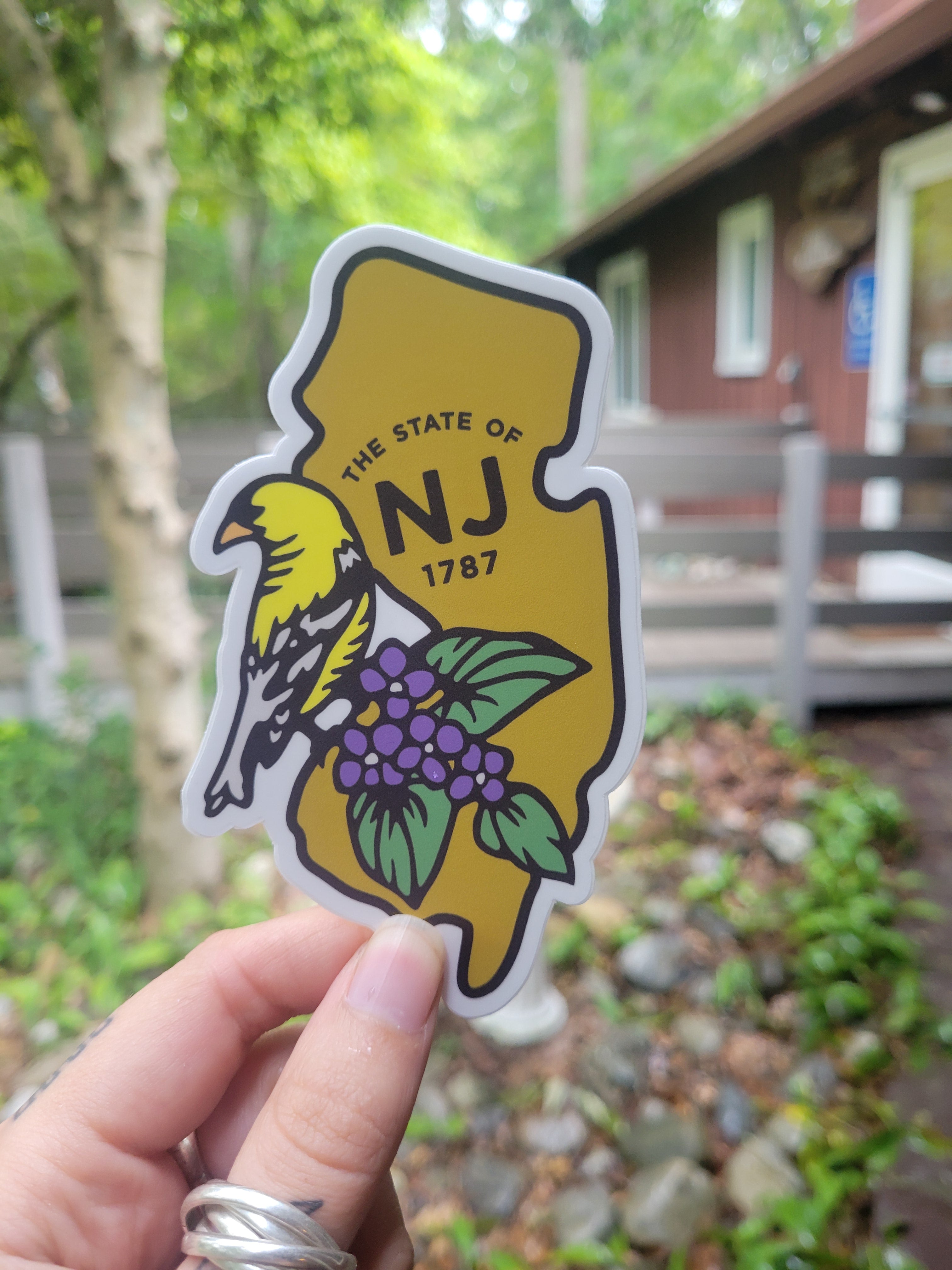 State of NJ Goldfinch Sticker