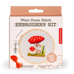 Load image into Gallery viewer, Mini Cross Stitch Embroidery Kit - Mushroom
