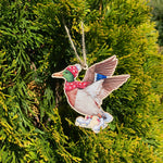 Load image into Gallery viewer, Festive Mallard Wooden Ornament

