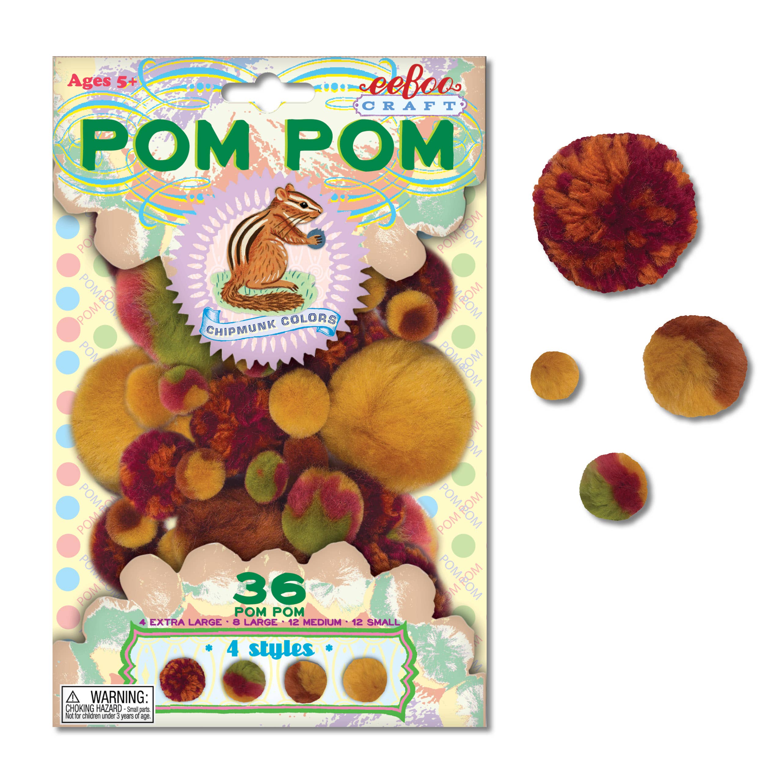 SALE- Chipmunk Pom Pom Craft