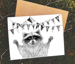 Load image into Gallery viewer, Happy Birthday Raccoon Card
