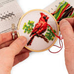 Load image into Gallery viewer, Cardinal Mini Cross Stitch Embroidery
