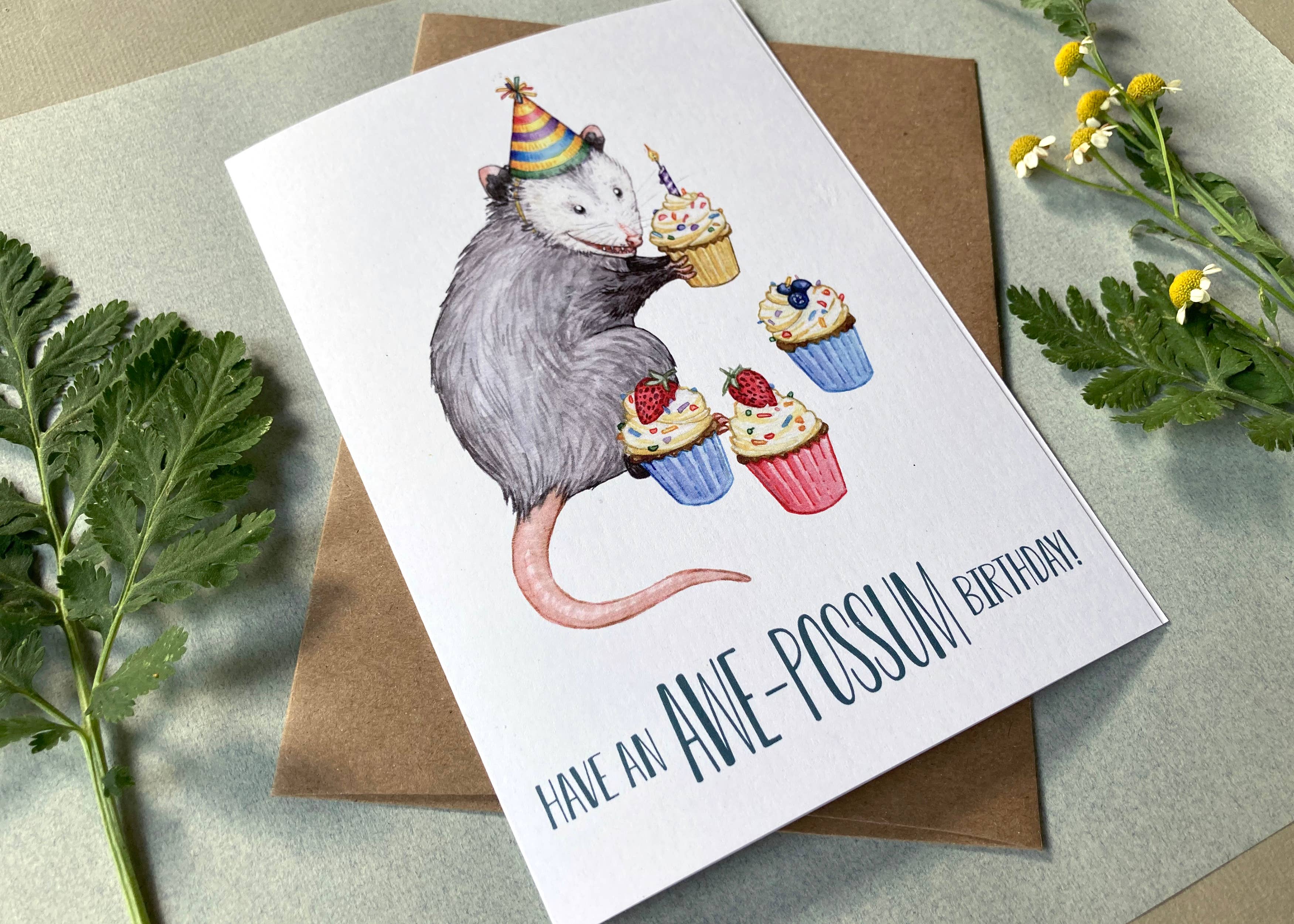 Have an Awe-Possum Birthday! - Birthday Card