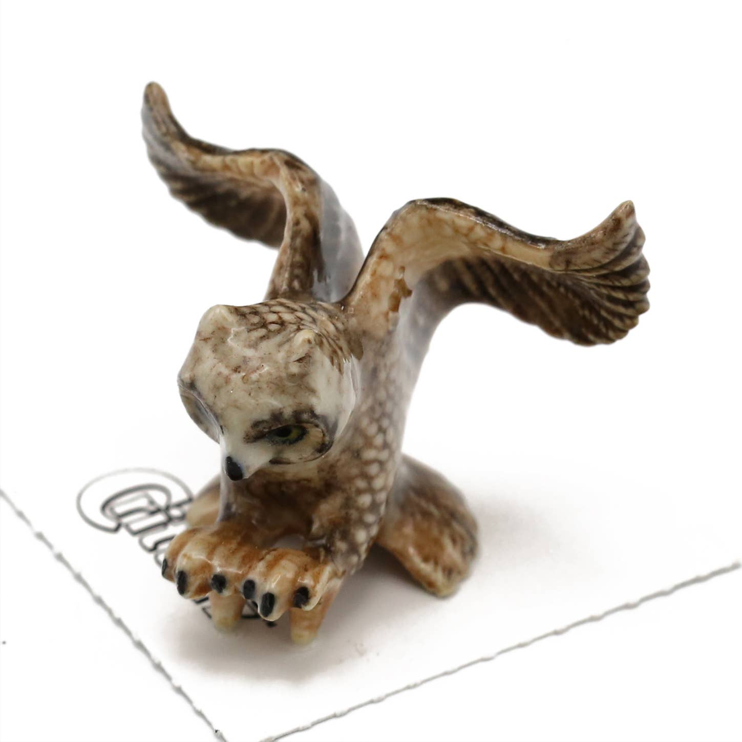 Great Horned Owl Porcelain Miniature