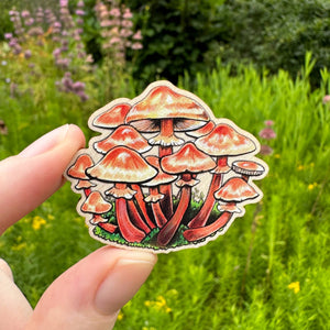 Ringed Honey Mushroom Wooden Pin