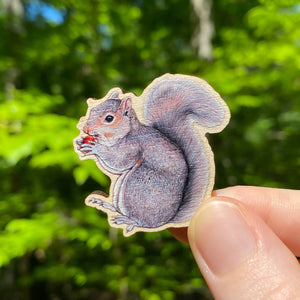 Eastern Gray Squirrel Wooden Pin