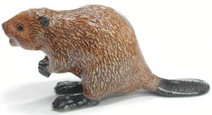 Beaver Porcelain Mini Figurine