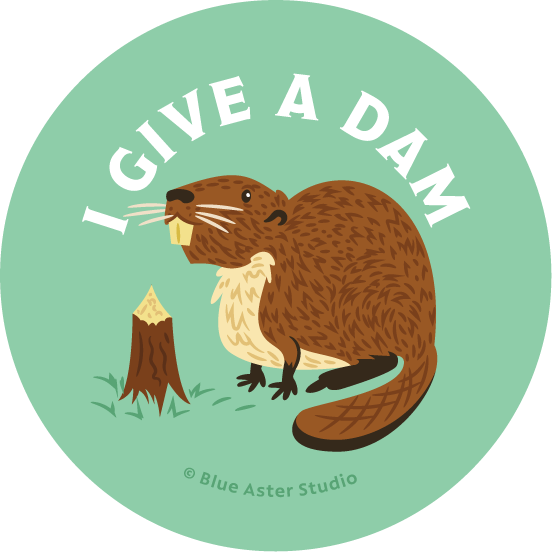 "I Give a Dam" Beaver Button