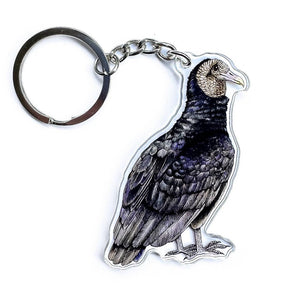 Black Vulture Double-Sided Acrylic Keychain