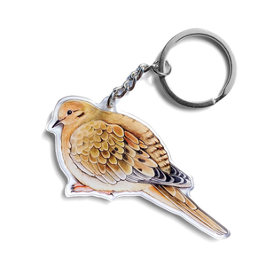 Mourning Dove Double-Sided Acrylic Keychain