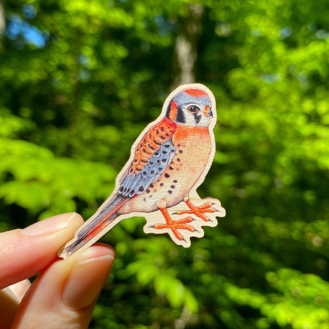 American Kestrel Wooden Pin