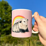 Load image into Gallery viewer, Happy Opossum Rainbow Mug

