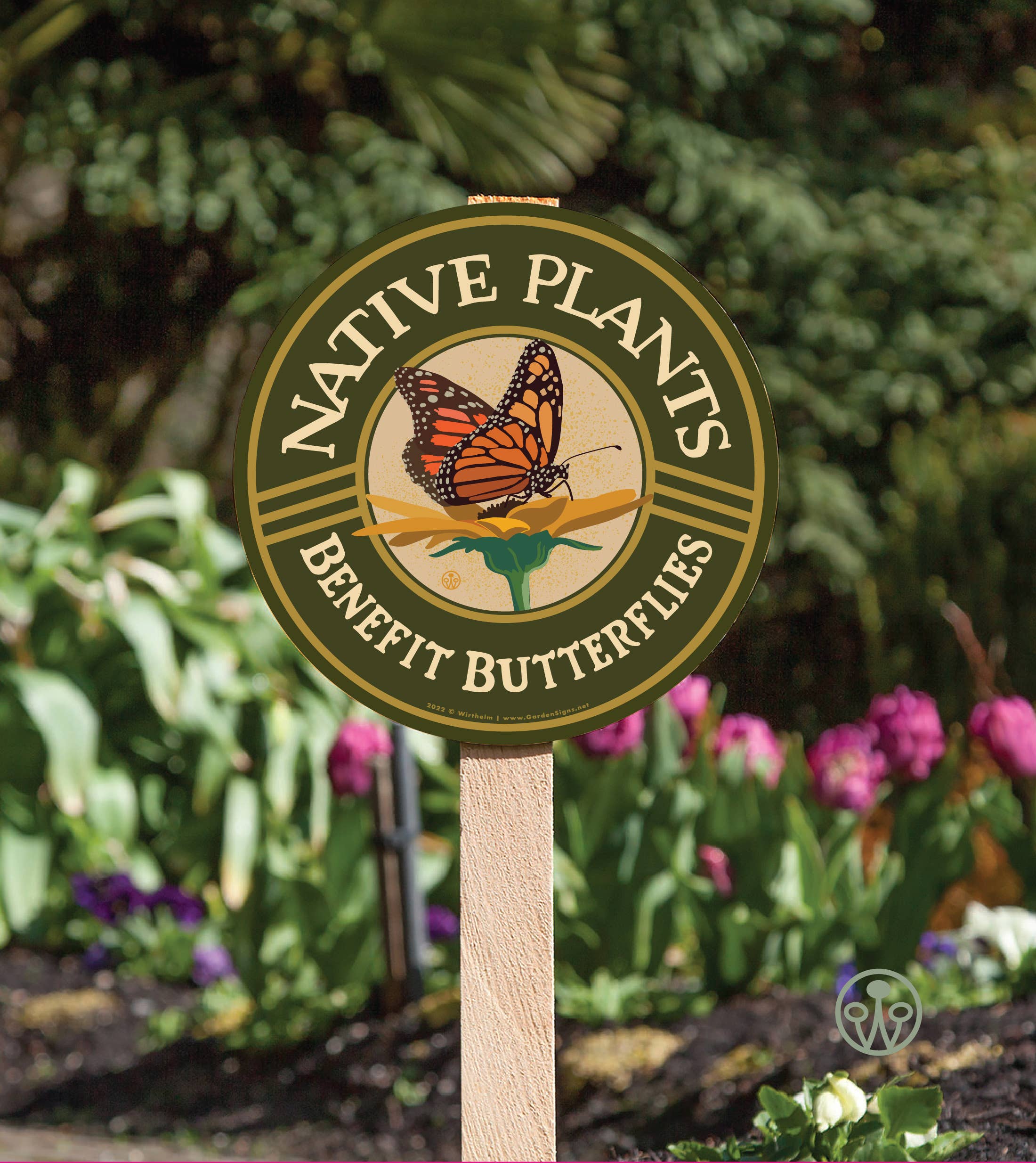 Native Plants - Benefit Butterflies - Garden Sign