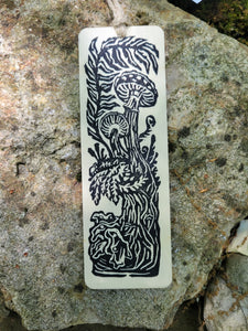 Wooden Mushroom Print Bookmark