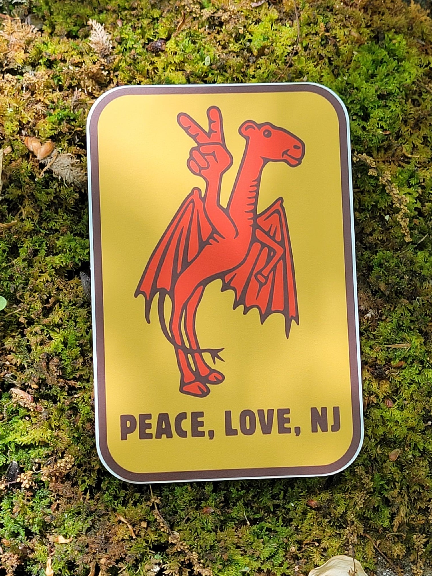 Peace, Love, NJ Sticker