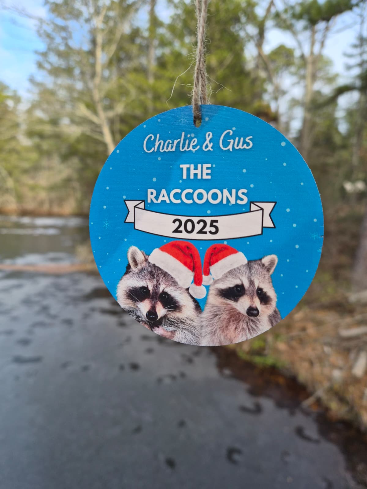 Limited Release Wooden Resident Ornament- Charlie & Gus
