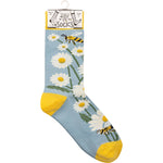 Load image into Gallery viewer, Bees And Daisies Socks
