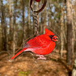Load image into Gallery viewer, Northern Cardinal Bird Double-Sided Acrylic Keychain

