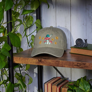 Mushroom and Snail Baseball Cap