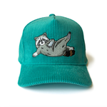Load image into Gallery viewer, Lounging Raccoon Corduroy Hat
