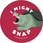 Load image into Gallery viewer, &quot;I Might Snap&quot; Snapping Turtle Button
