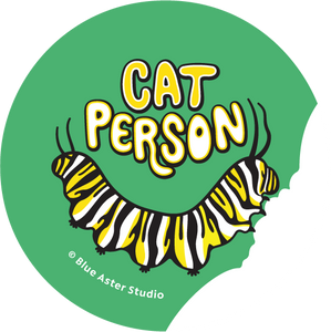 "Cat Person" Caterpillar Button