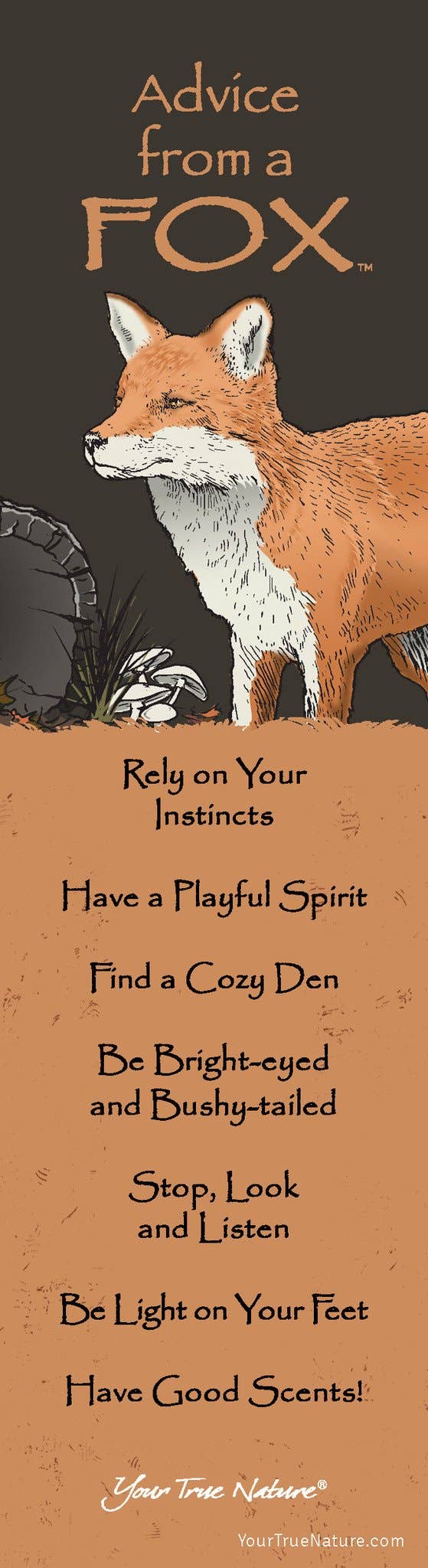 Advice from a Fox Laminated Bookmark