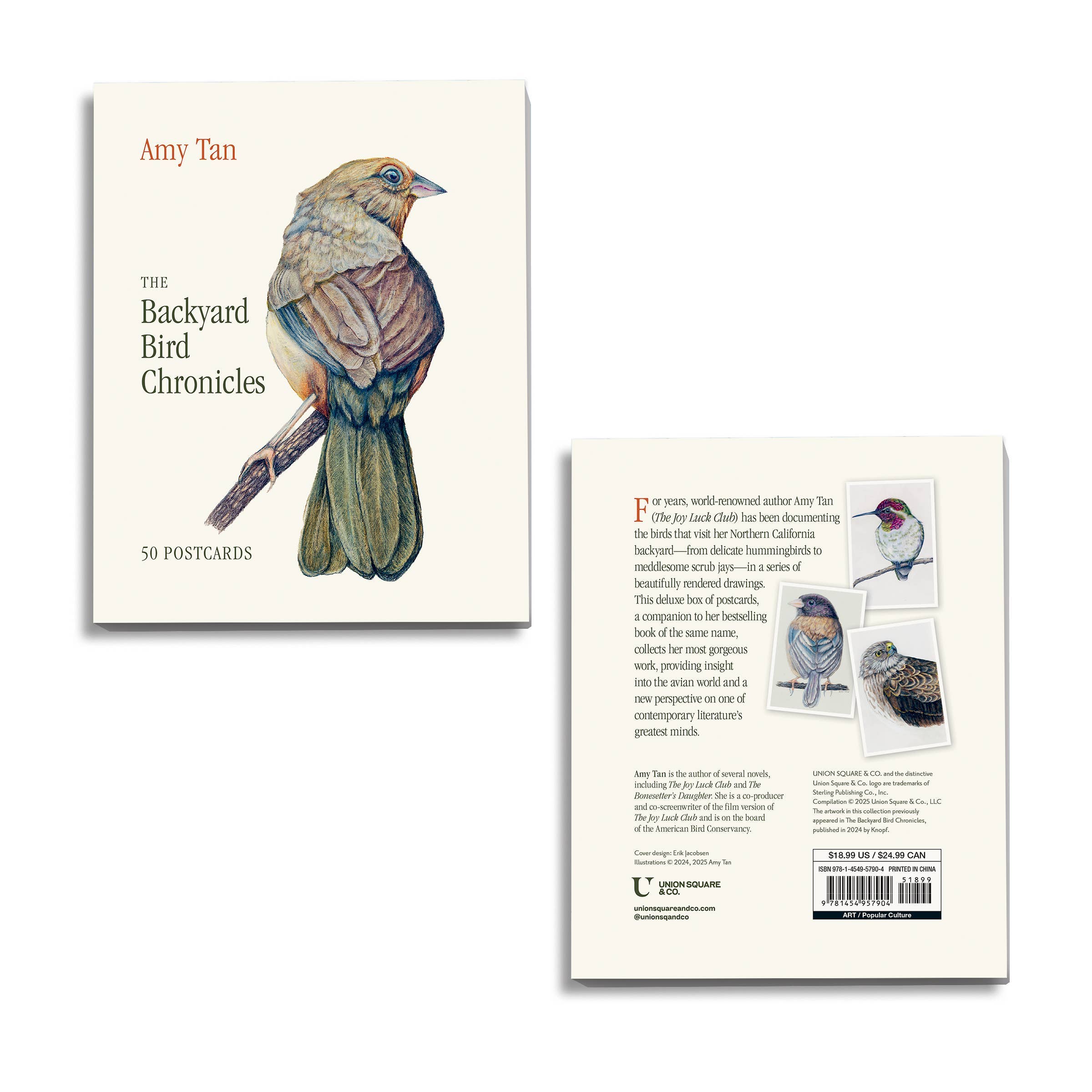 The Backyard Bird Chronicles: 50 Postcards by Amy Tan