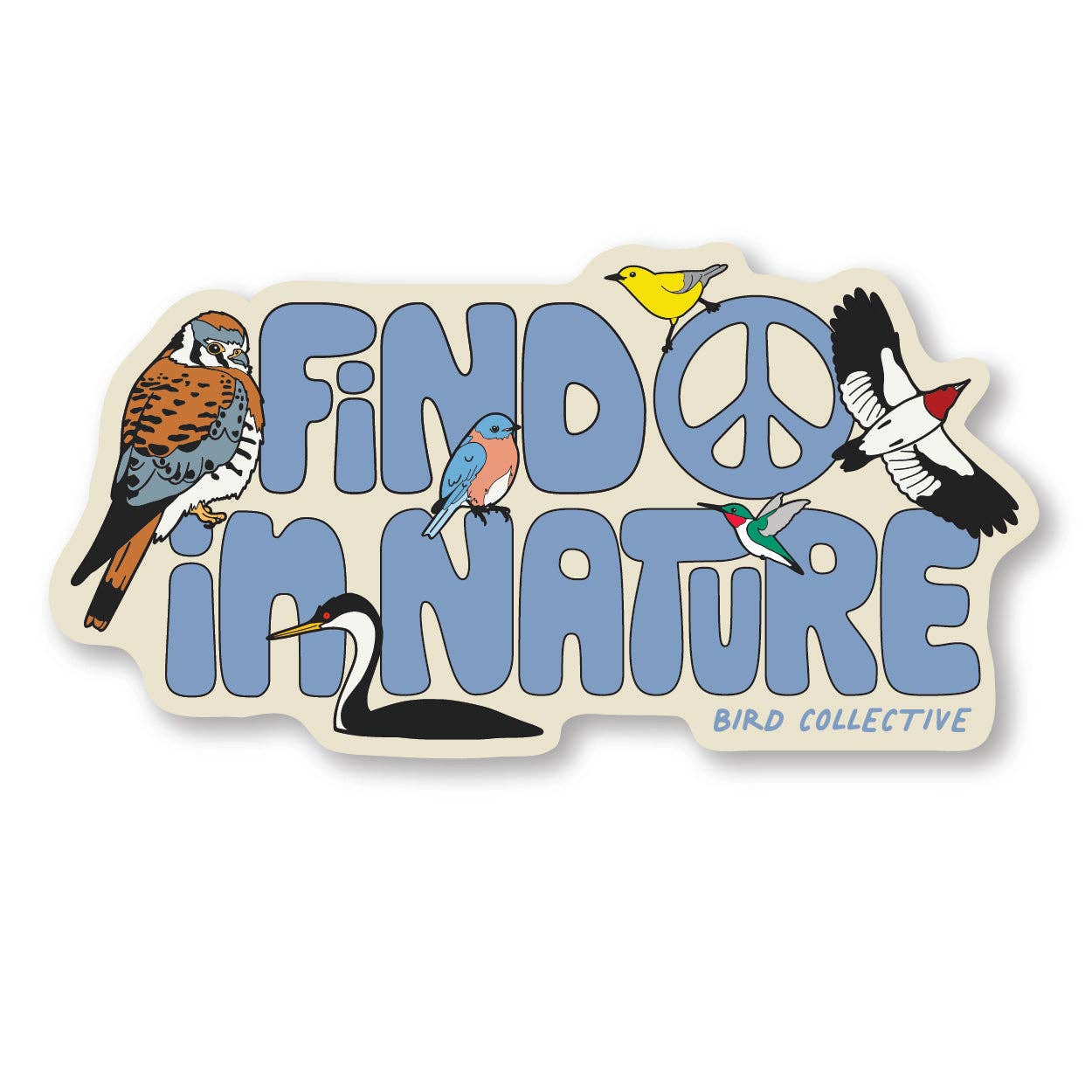 Find Peace in Nature Sticker