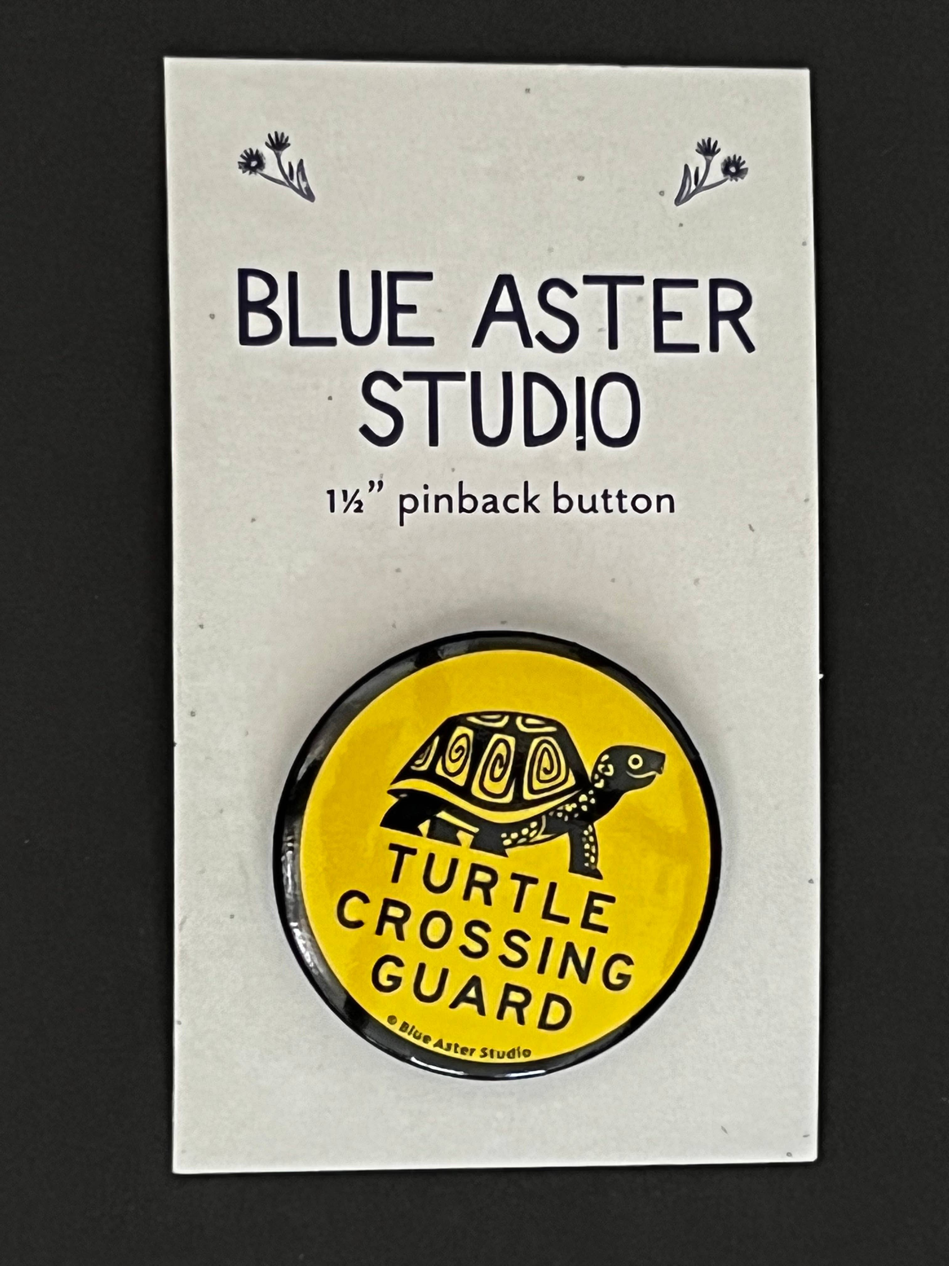 "Turtle Crossing Guard" Button