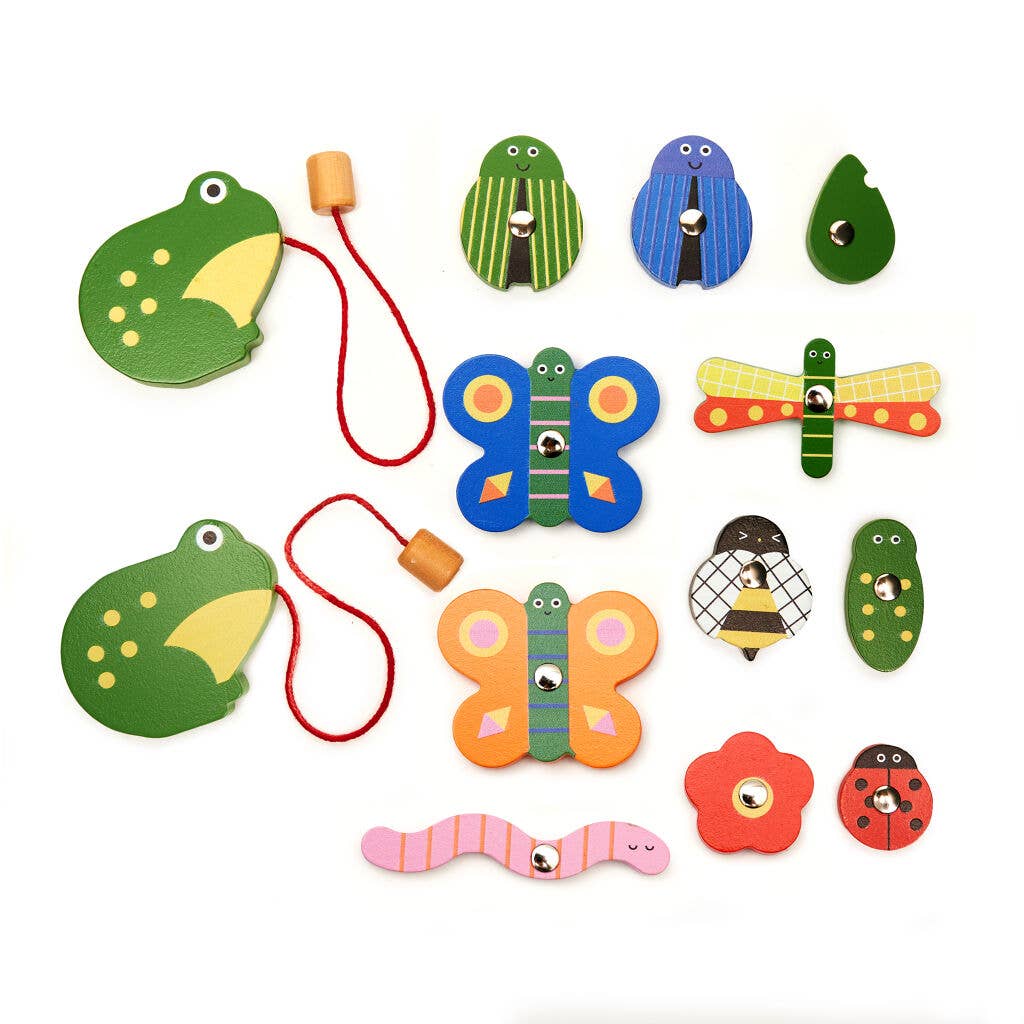 Wooden Magnetic Bug Catching Game