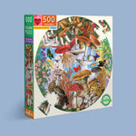 Load image into Gallery viewer, SALE- Mushrooms and Butterflies 500 Piece Round Puzzle
