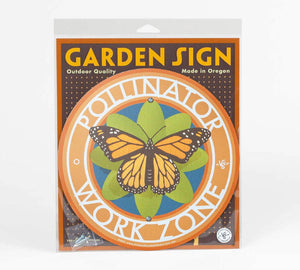 Butterfly's Pollinator Work Zone - Garden Sign