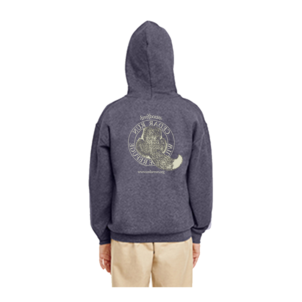 Youth Pullover Hooded Sweatshirt with Cream Logo