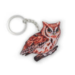 Load image into Gallery viewer, Eastern Screech Owl Double-Sided Acrylic Keychain
