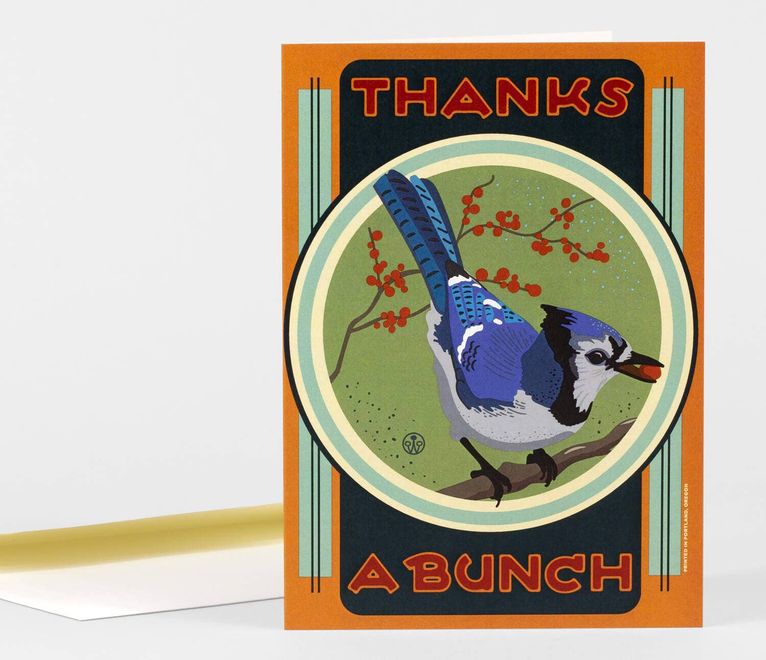Thanks a Bunch Bluejay Greeting Card